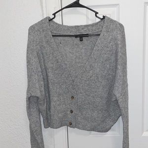 Grey Cardigan / Button Up Sweater